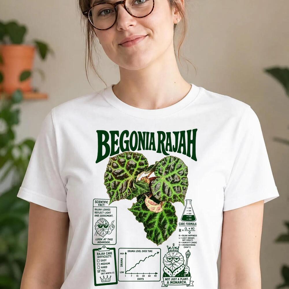 Funny Begonia Rajah Shirt Retro House Plants Gift
